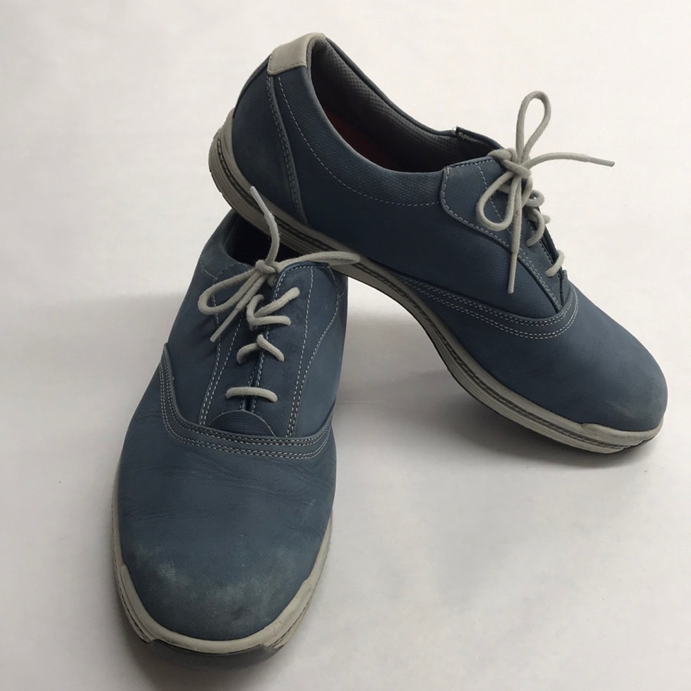 Contour Casual Series Footjoy Spikeless Golf Shoes, Blue, Size 9 1/2 W.